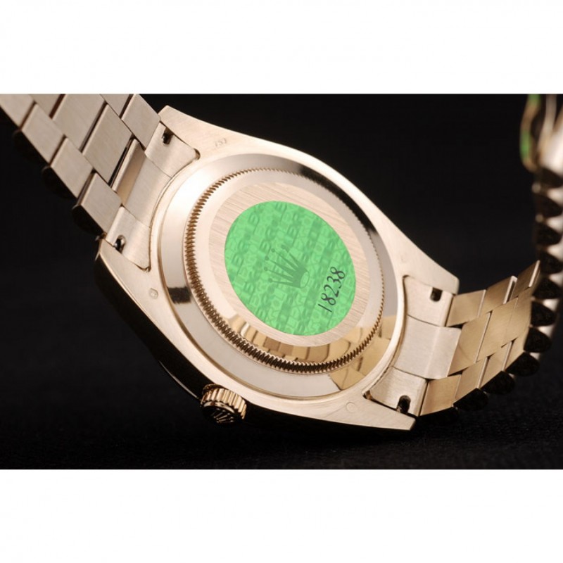 High End Replica Watches Rolex DayDate Gold Stainless Steel Ribbed Bezel Goldish Dial 41979-6