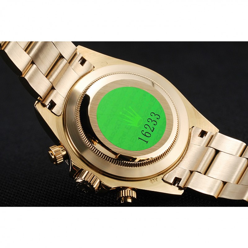 Rolex Cosmograph Daytona Brown Dial Diamond Numerals Gold Case And Bracelet 1454245-6