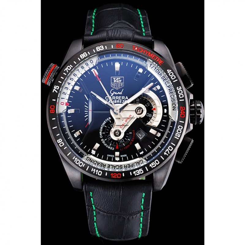 Tag Heuer Carrera Black Stainless Steel Case Black Dial 98247-1