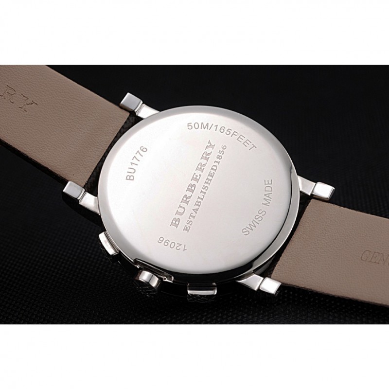 Burberry The City Classic Chronograph Brown Dial Smoked Trench Bracelet 622571-6
