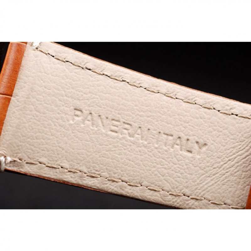 High End Replica Watches Panerai Radiomir Rose Gold Case Black Dial Brown Leather Strap 98137-6