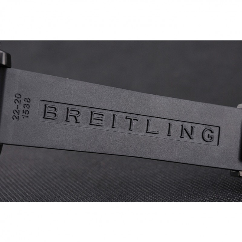 Best Replica Watches Swiss Breitling Chronomat 44 Raven Black And Orange Dial Black Case Black Rubber Strap-6