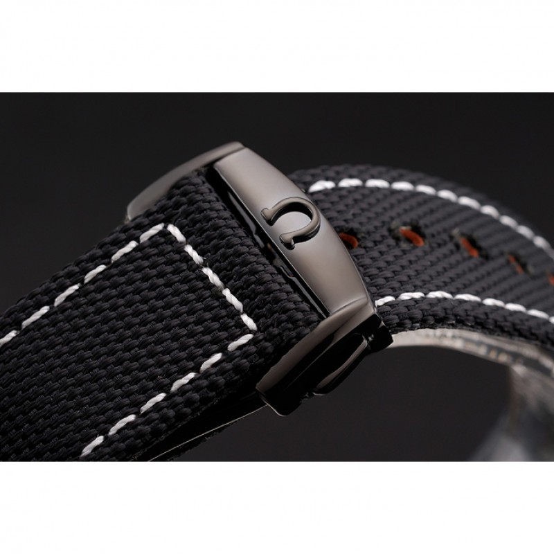 High Quality Omega Speedmaster Professional Apollo 13 Silver Snoopy Award White Dial Black Case Black Nylon Strap-5