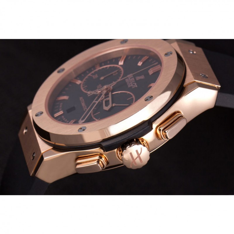 Swiss Hublot Classic Fusion Black Dial Rose Gold shb08 621401-5