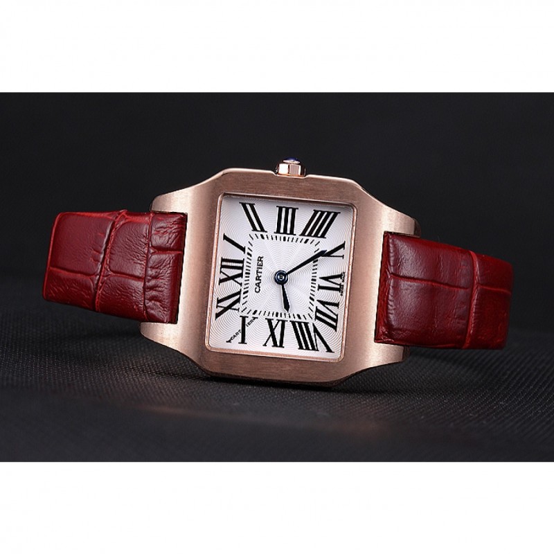 Cartier Santos 100 Polished Rose Gold Bezel 621919-6