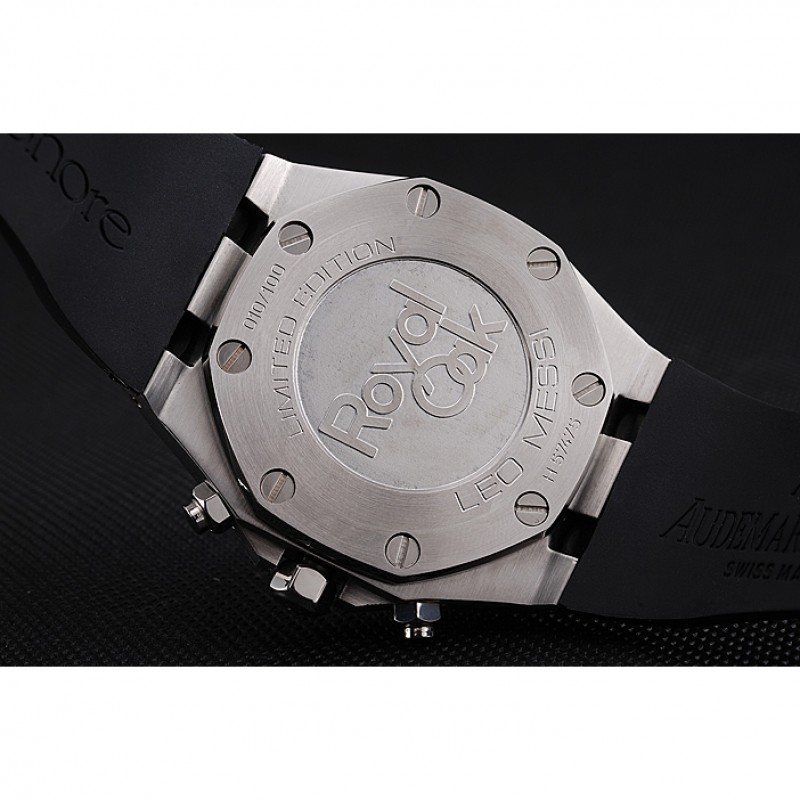 Swiss Audemars Piguet Royal Oak Chronograph Grey Dial Stainless Steel Case Black Rubber Strap 622866-6