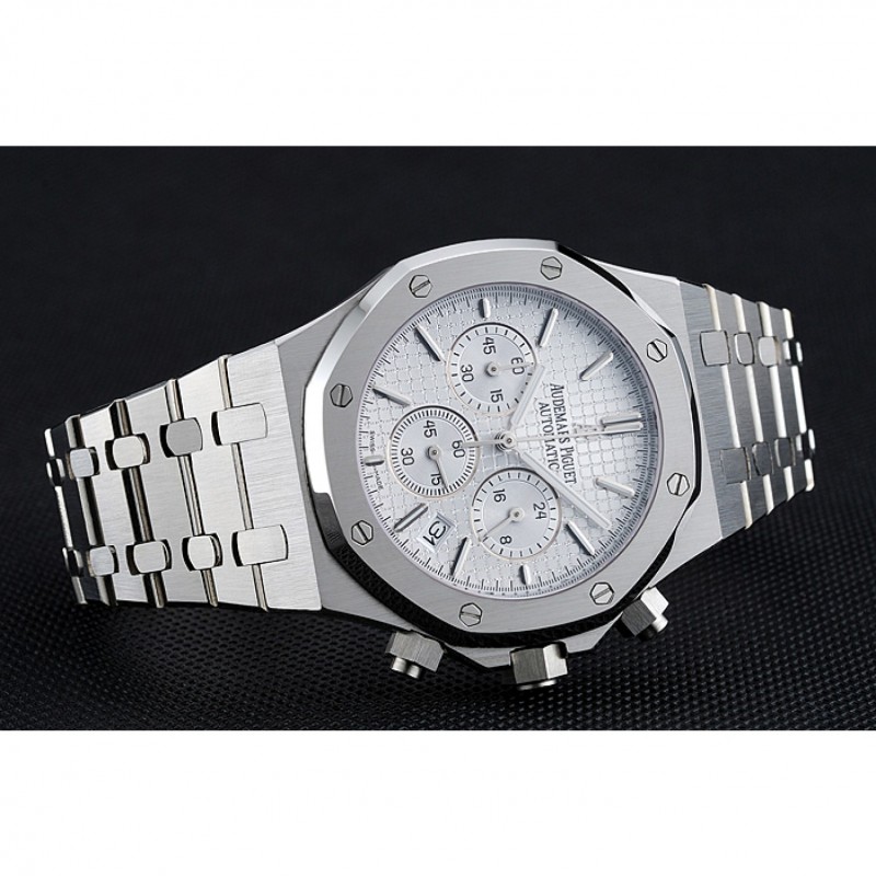 Audemars Piguet Royal Oak Chronograph White Dial Stainless Steel Bracelet 1454024-3