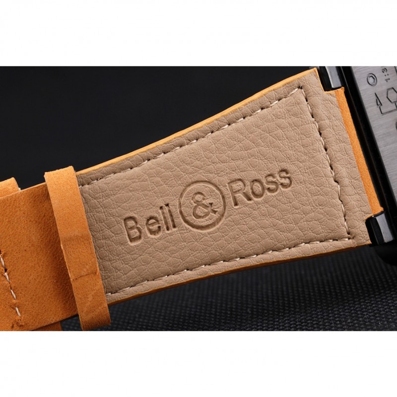 Bell and Ross BR 01-94 Black Dial Black Case Brown Leather Strap-7