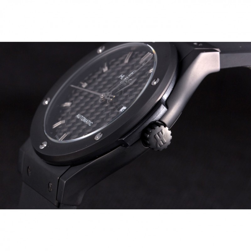 Luxury Hublot Big Bang Black Rubber Strap Black Checkered Dial 80193-5