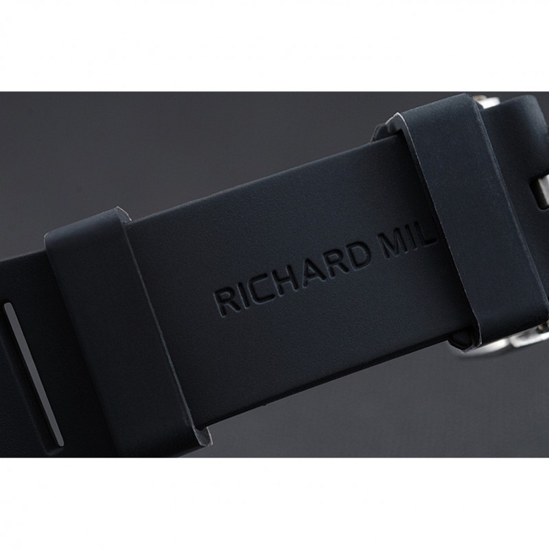 Richard Mille RM 038 Bubba Watson Tourbillion Silver Case Black Rubber Bracelet 1454202-5