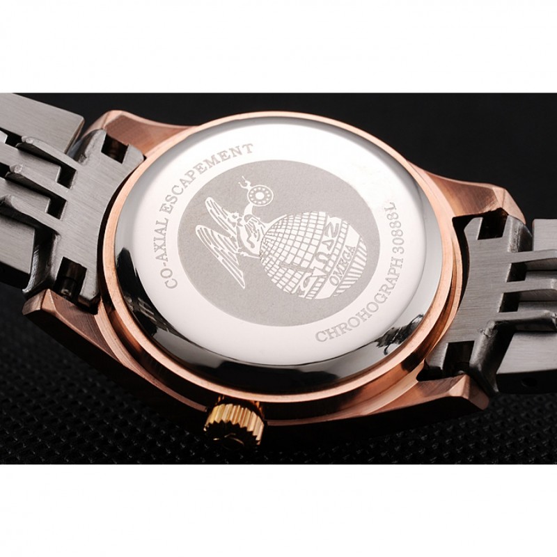 Omega De Ville Ladies Blue Dial Rose Gold Case Two Tone Bracelet 1453784-7
