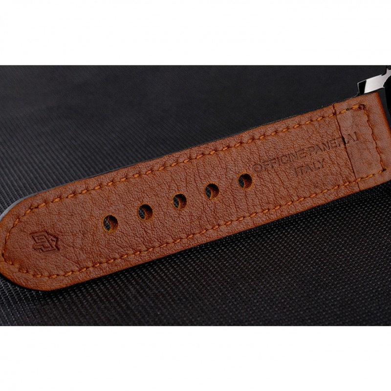 Panerai Luminor Marina Stainless Steel Bezel Brown Leather Bracelet 622313-7