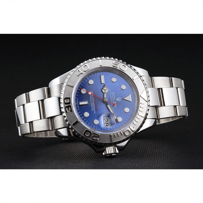 Swiss Rolex Yacht-Master Blue Dial Stainless Steel Case And Bracelet-4