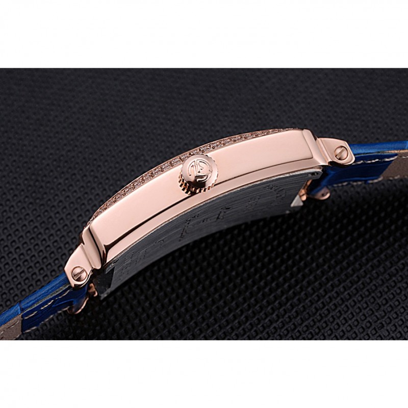 Cheap Franck Muller Long Island Classic White Dial Diamonds Case Blue Leather Band 622376-7