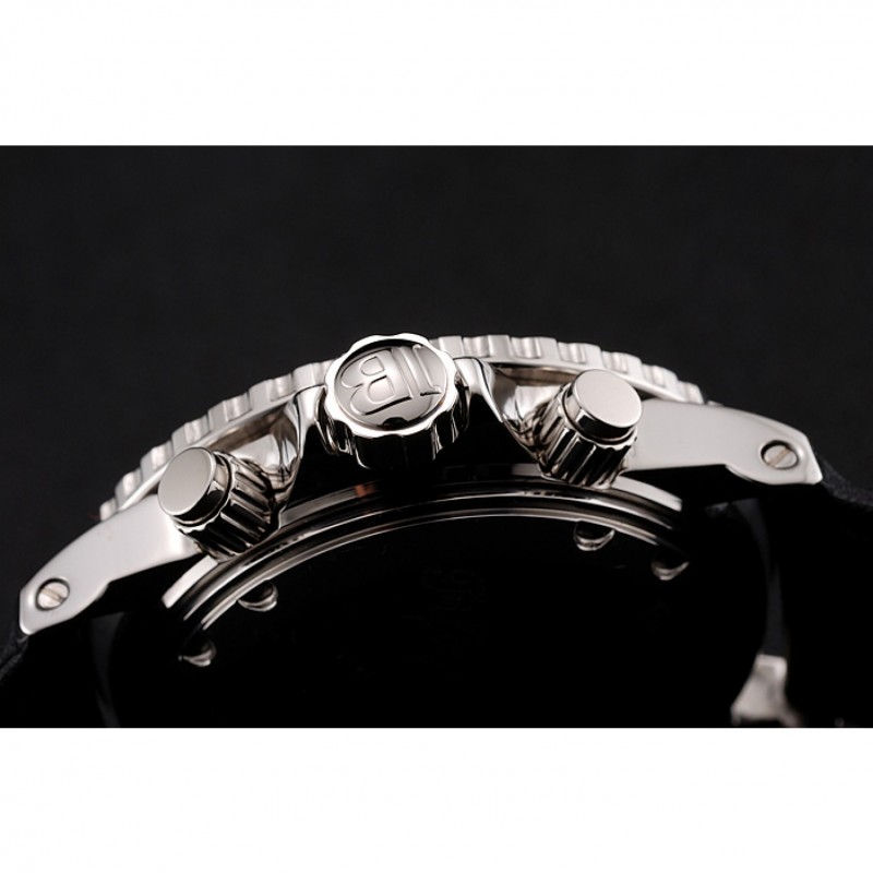 Blancpain Fifty Fathoms Speed Command Carbon Fiber Dial With Red Markings Stainless Steel Case Black Leather Strap 1453774-8