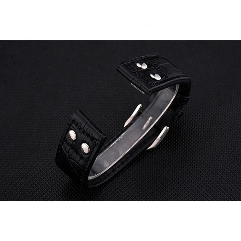 IWC Black Leather Bracelet 622606-2
