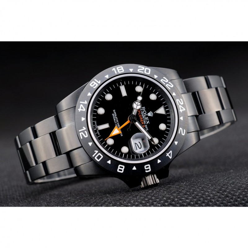 Rolex Swiss Explorer Black Ceramic Bezel Black Dial Watch 98239-3