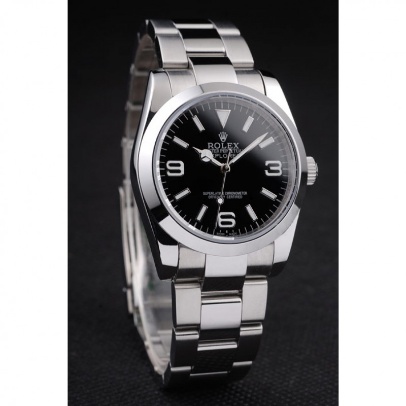 Rolex Explorer Polished Stainless Steel Black Dial 98087-2