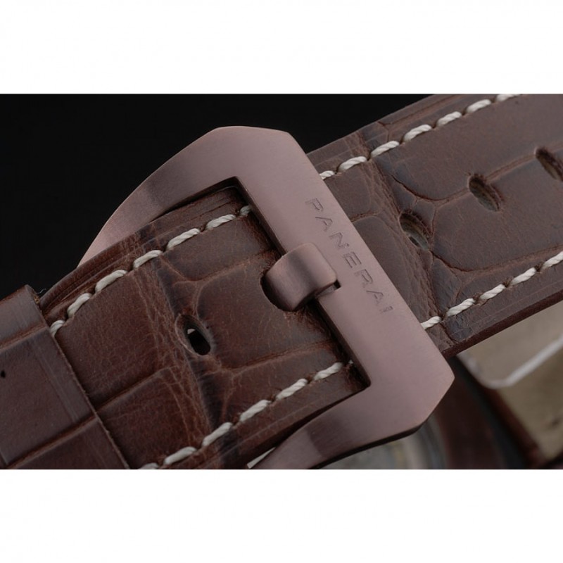 Panerai Luminor Brown Leather Strap Black Dial 80160-5