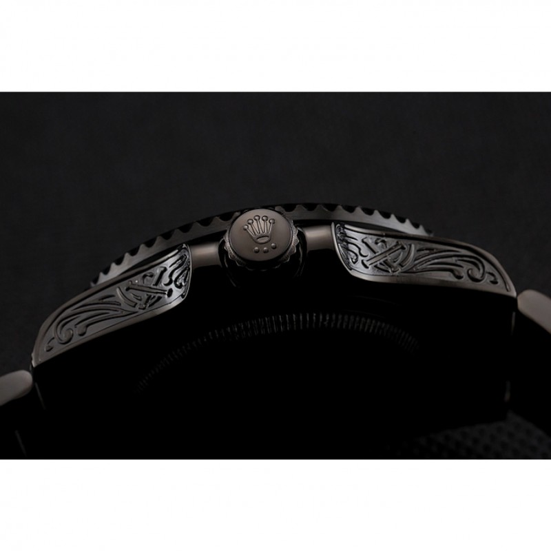 Swiss Rolex Submariner Skull Limited Edition Blue Dial All Black Case And Bracelet 1454084-8