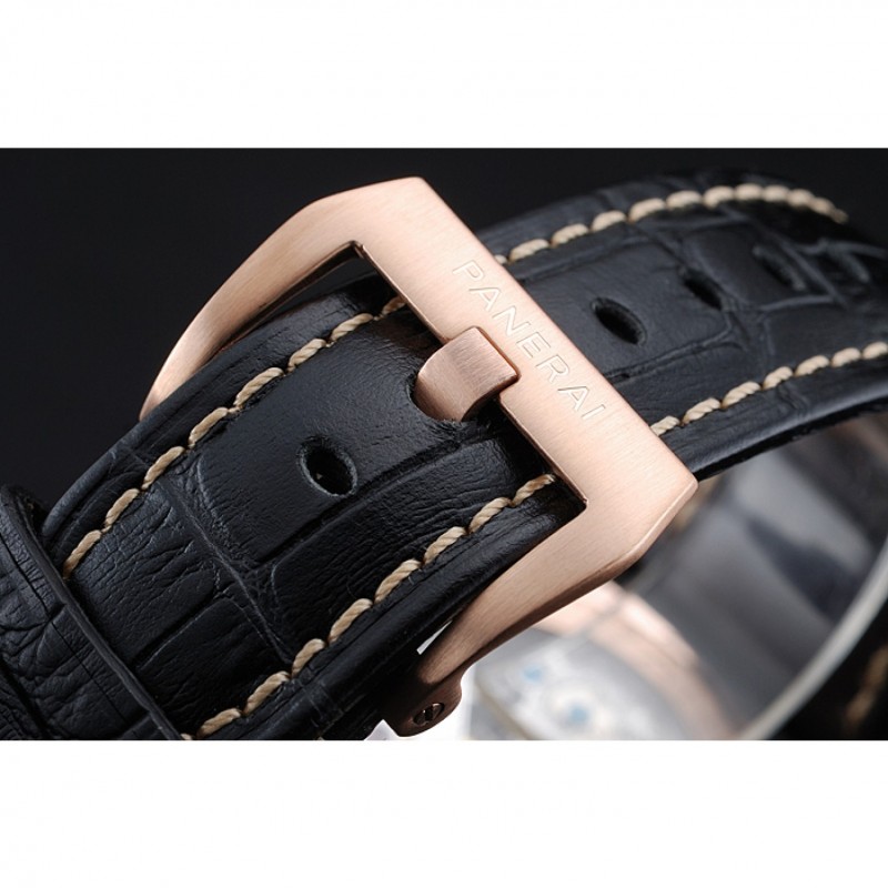Panerai Radiomir Tourbillon GMT Ceramica Lo Scienziato Black Leather Bracelet 1454230-8