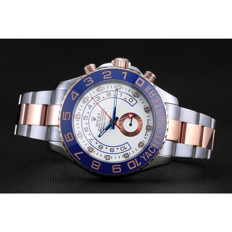 Rolex Yacht-Master II White Dial Blue Bezel Stainless Steel and Rose Gold Bracelet 622270-3