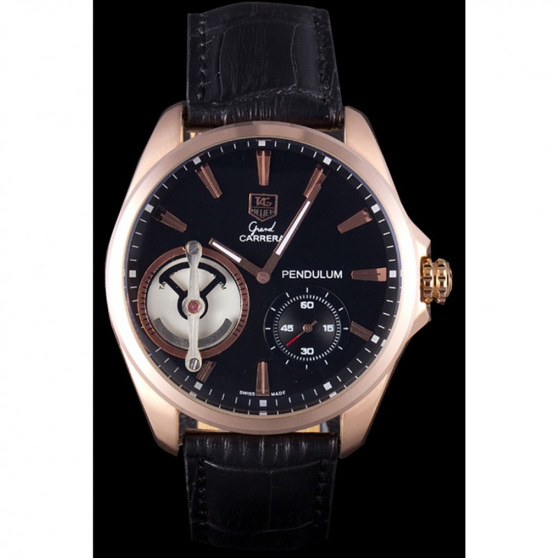 Tag Heuer Carrera Pendulum Black Leather Strap 7919-1
