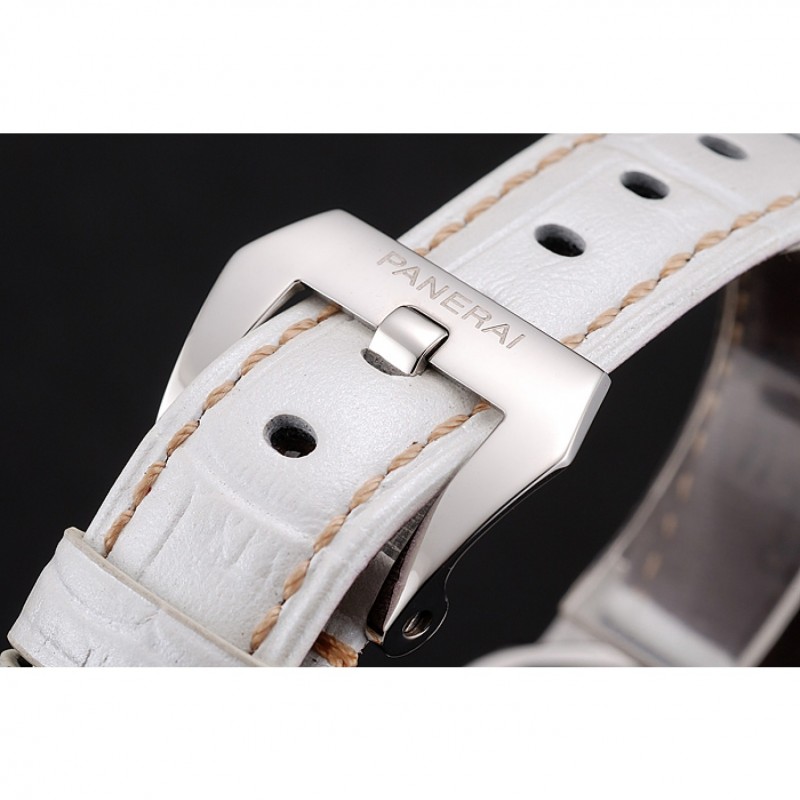 High Quality Panerai Radiomir White Dial Stainless Steel Case White Leather Strap 1453805-5