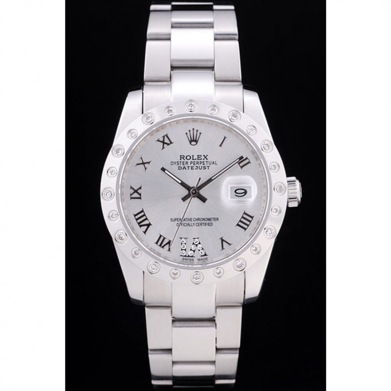 Rolex Datejust Diamond Bezel Silver Dial 7468-1