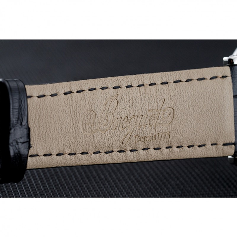 Breguet Tradition Grande Complication Silver Case Black Leather Bag 1454033-5