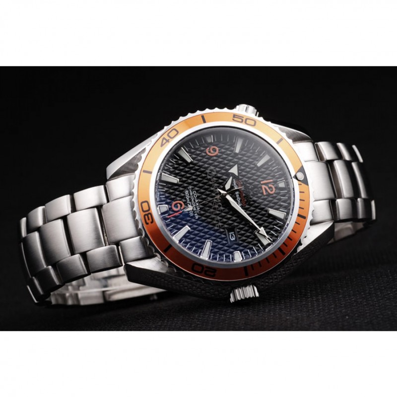 Omega Seamaster Planet Ocean Co-axial Orange Case Black Dial 98102-3