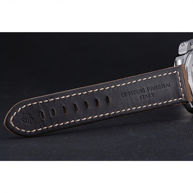 AAA Replica Watches Panerai Luminor Marina Stainless Steel Bezel Khaki Leather Bracelet 622311-5