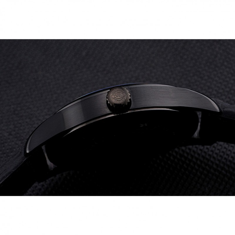 IWC Mark XVll Black Dial Black Stainless Steel Case Black Leather Strap-8
