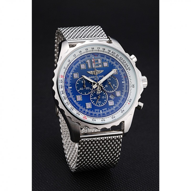 High Quality Breitling Navitimer Stainless Steel Strap Blue Dial-2