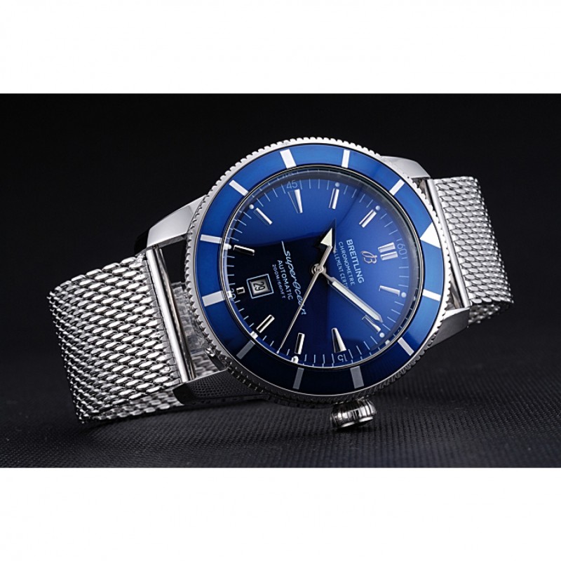Breitling Certifie SuperOcean Blue Dial Blue Watch-2