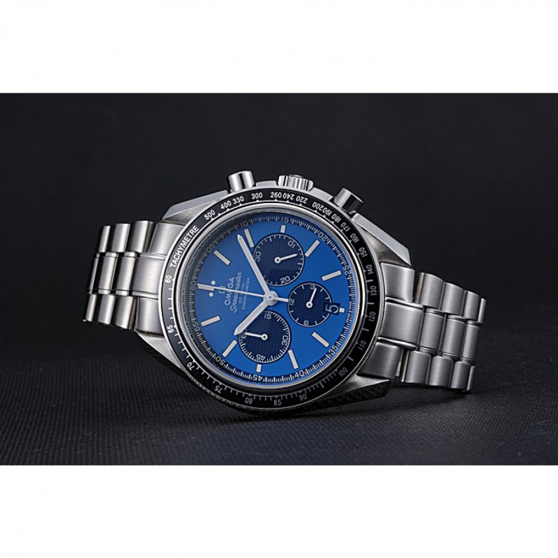 Omega Speedmaster Blue Grey Stainless Steel Strap 622053-4