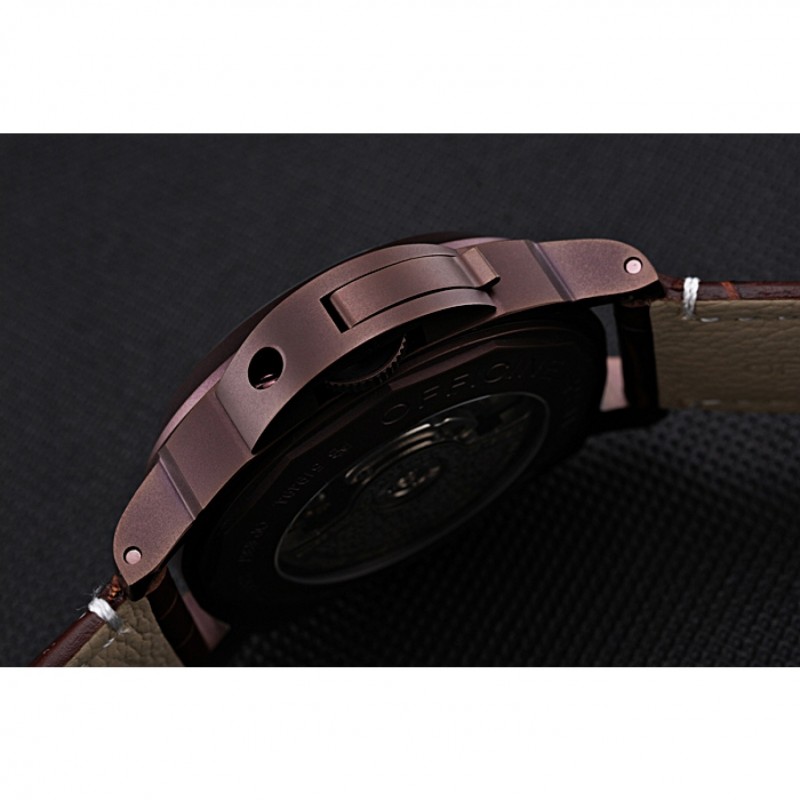 Panerai Luminor Brown Leather Strap Black Dial 80163-8