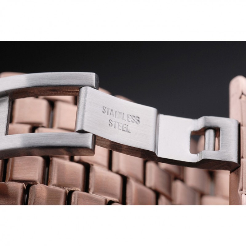 AAA Replica Watches Omega De Ville Rose Gold Dial Rose Gold Stainless Steel Bracelet 1454188-6