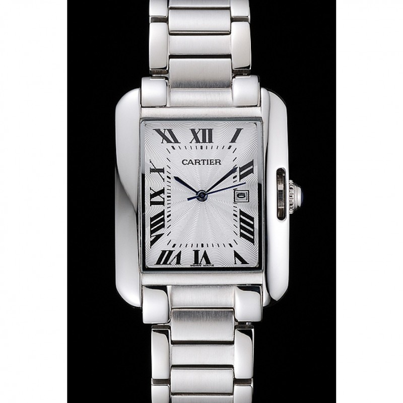 High Quality Cartier Tank Anglaise 30mm White Dial Stainless Steel Case And Bracelet-1
