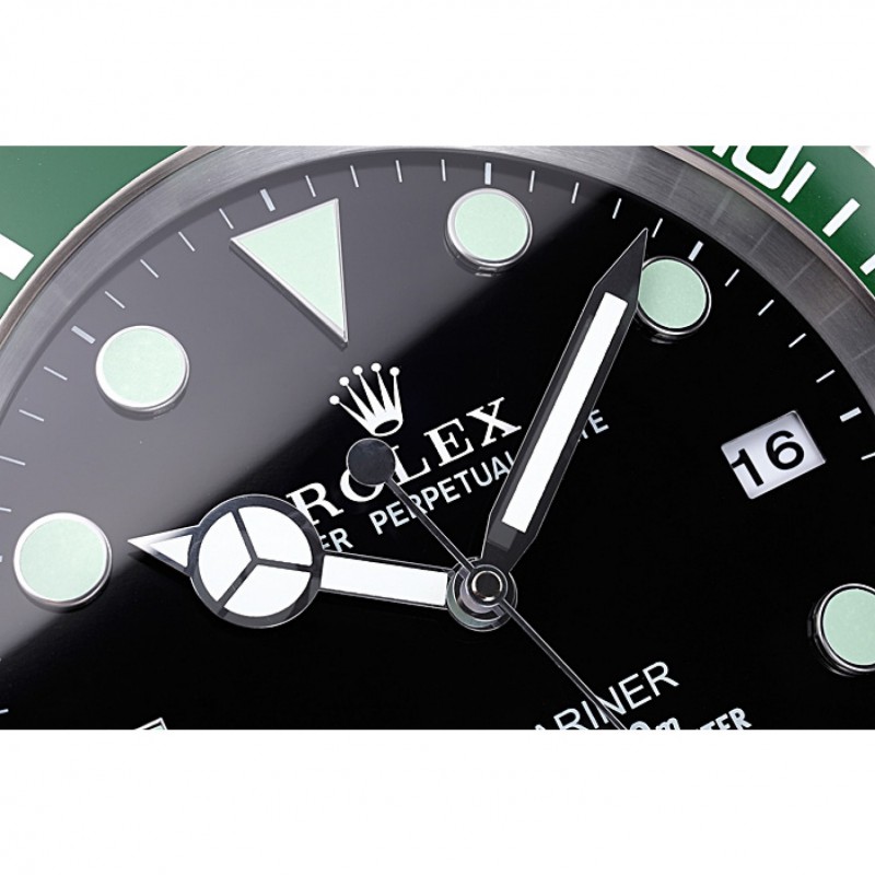 Rolex Submariner Wall Clock Silver-Green 621912-4