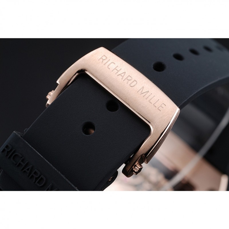 Richard Mille Tourbillon Skull RM 052 Rose Gold Case Black Rubber Bracelet 1454252-5