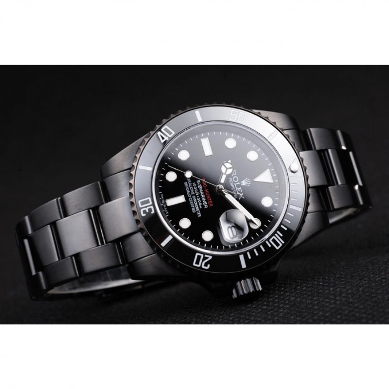 Rolex Swiss Submariner Pro-Hunter Black Steel Strap Black Dial-3