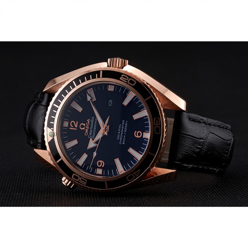 Omega Seamaster Planet Ocean Ceragold Black Dial 622389-4