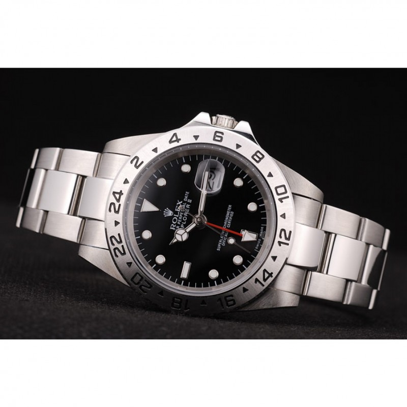 Rolex Explorer Stainless Steel Bezel Black Dial-4