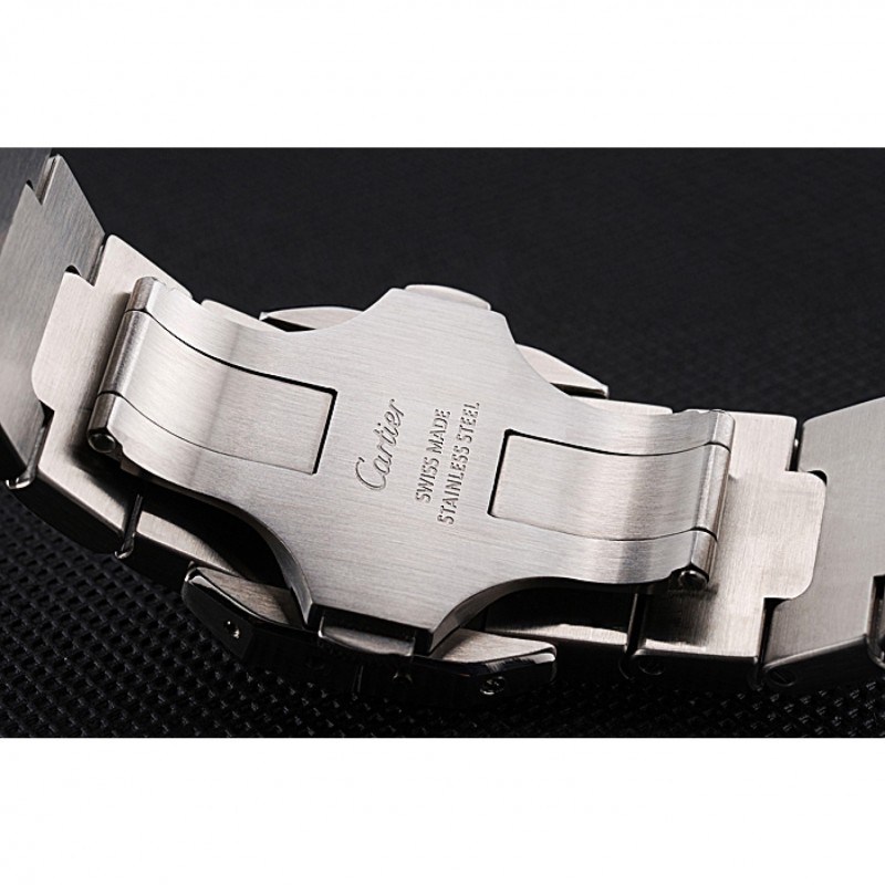 Swiss Cartier Santos De Cartier Galbee Yellow Gold and Steel Case Steel Bracelet 622643-6