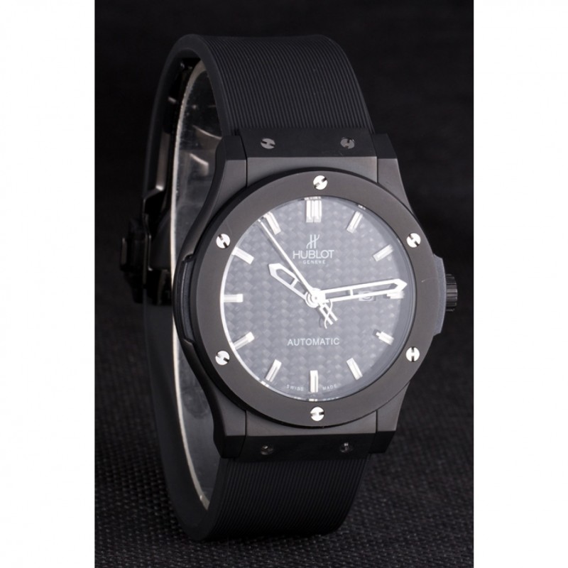 Luxury Hublot Big Bang Black Rubber Strap Black Checkered Dial 80193-2