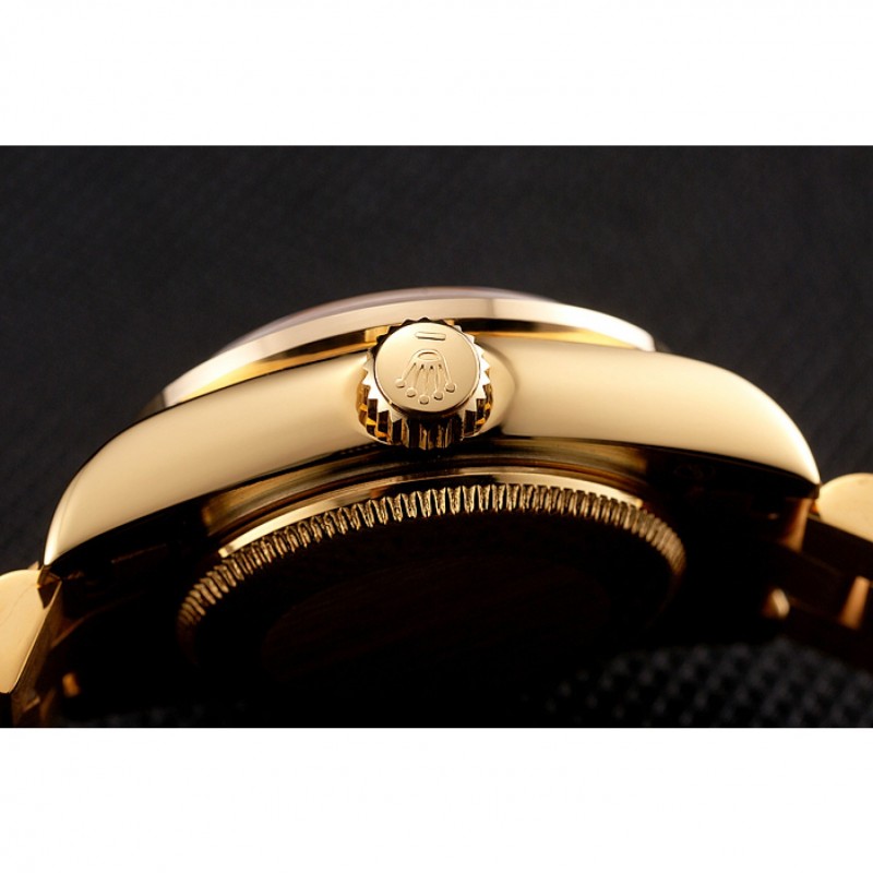 SS Replica Watches Swiss Rolex Lady-Datejust Champagne Dial Diamond Bezel Gold Bracelet 1454095-8