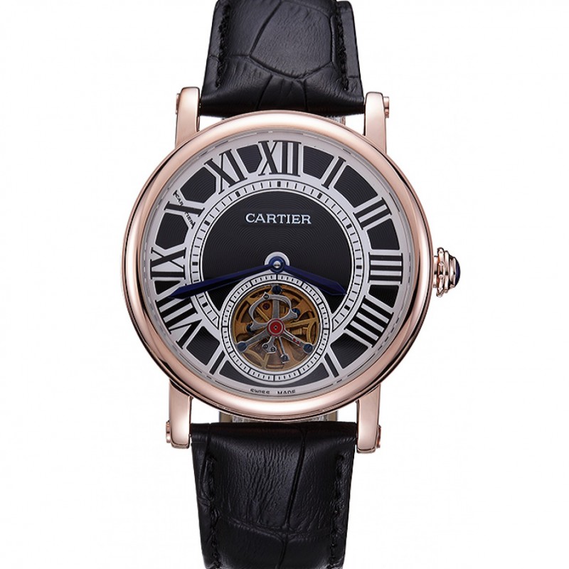 Cartier Rotonde Flying Tourbillon Black Dial 621957-0