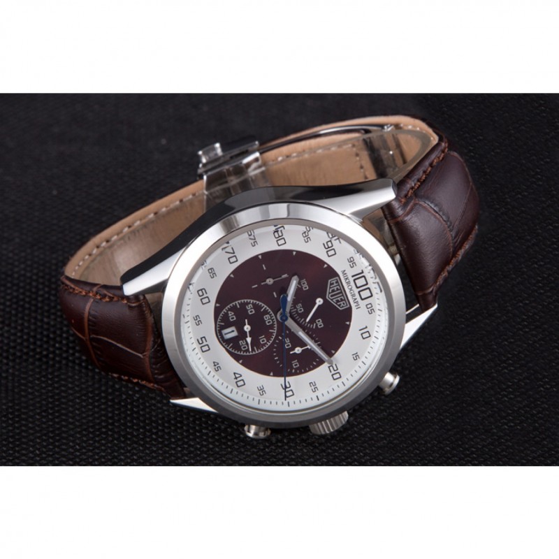 Tag Heuer Carrera Mikrograph Limited Edition Brown Leather Strap 7916-3