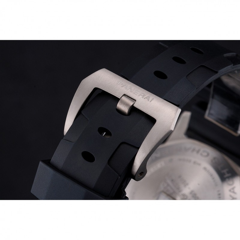 Best Replica Watches Swiss Panerai Luminor Submersible Black Dial Stainless Steel Case Black Rubber Strap-5